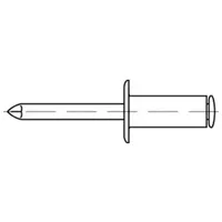 Industrial Quality Supplies Spreiz-Blindnieten Alu/Stahl verzinkt 4,8 x 18 250 Stück