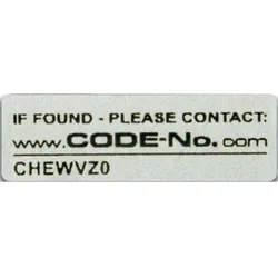 CODE-NO.com Linsenetikett | ✔️ Abverkauf: weg=weg