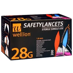 Wellion SafetyLancets 28G 25 Stück