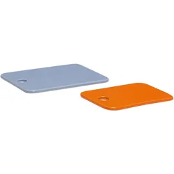 Hübsch Interior - Amare Keramikplatten, hellblau / orange (2er-Set)
