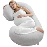 Vevor Schwangerschaftskissen, C-förmiges Stillkissen, 133x63x21cm Stützkissen für Schwangere mit abnehmbarem & waschbarem Bezug, perfekt zur Entlastung von Rücken, Bauch, Hüfte und Beinen