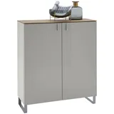 Dieter Knoll Schuhschrank, Eiche, Sand, Metall, Eiche, furniert, 3 Fächer, 93x104x36 cm, Typenauswahl, Beimöbel erhältlich, Garderobe, Schuhaufbewahrung, Schuhschränke