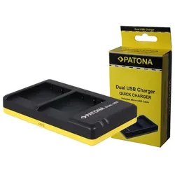 Dual Schnell-Ladegerät f. Panasonic BCG10E BCG10 inkl. Micro-USB Kabel