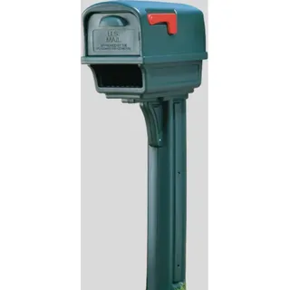 US-Mailbox/Ständer Combo, Kunststoff, dunkelgrün, made in USA