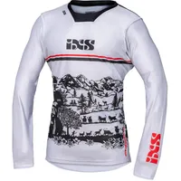 IXS Trigger 3.0, Trikot unisex - Weiß/Schwarz/Rot - L