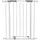Dreambaby Treppenschutzgitter, Türschutzgitter Ava Slimline 61-68x76 cm Weiß