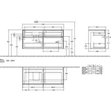 Villeroy & Boch Waschtischunterschrank „Collaro“ für Schrankwaschtisch 120 × 54,8 × 50 cm