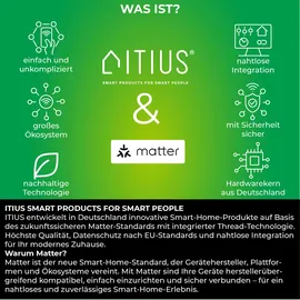 ITIUS E27, 900lm, RGB + CCT Matter über Thread