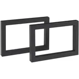 [en.casa] Tischgestell 2er Set Lunderskov 35x50cm Schwarz