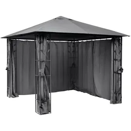 Konifera Pavillon Athen 3 x 3 m inkl. 4 Seitenteile grau