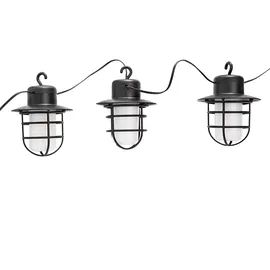 Nowa Solar Lichterkette Solarlampe LED Aussen Gartenlampe Flammeneffekt, Akku Erdspieß, schwarz, 24x led Laterne warmweiß, DxL 8x200 cm