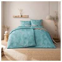 Estella Bettwäsche Sereno 135 x 200 cm Satin Blau