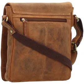 GREENBURRY Vintage Umhängetasche Leder 23 cm braun