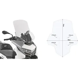 GIVI Windschutzscheibe für Motorrad Bmw C 400 Gt 19-24 Clear