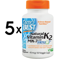 (125 g, 593,68 EUR/1Kg) 5 x (Doctors Best Natural Vitamin K2 MK7 with MenaQ7, 4