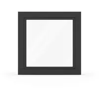 Holzfenster Schwarz ähnlich RAL 9005, Classic IV 68, 510 x 510 mm, einteilig, festverglast, individuell konfigurieren