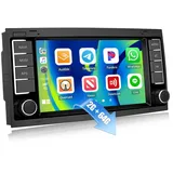 2G+64G CAMECHO Android 13 Autoradio für VW Touareg Transporter Ts Multivan 2004-2011 mit Navi Carplay Android Auto,Doppel Din Autoradio mit 7 Zoll Bildschirm Bluetooth RDS/FM MirrorLink WiFi