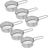 Stabile Siebe für feines Kaffeepulver und Gewürze, praktische Edelstahl-Kaffee-Zuckersieb für Zuhause, 6 Stück
