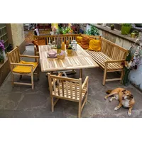 Sam möbel gmbh Gartenmöbel Set 4tlg mit Eckbank Teak
