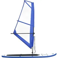 vidaXL SUP Board Aufblasbar mit Segel 300 x 76 x 15 cm blau und weiß