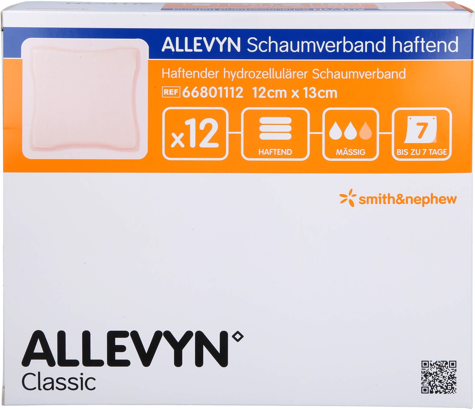 Allevyn Schaumverband 12x13cm Haftend 12 ST