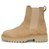 Marc O'Polo Marc OߴPolo Damen Chelsea Boots aus Leder mit Profilsohle, Braun (Light Pure Sand), 40