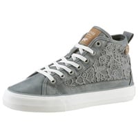 Mustang Schnürboots, High Top-Sneaker, Freizeitschuh mit stylischem Textileinsatz, Gr. 40, rauchblau, , 49623722-40