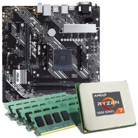 Mainboard Bundle | AMD Ryzen 7 5700X 8x3400 MHz, ASUS Prime B450M-K II, 64 GB DDR4-RAM, 1x M.2 Port, 6X SATA 6Gb/s, USB 3.2 Gen2 | Tuning Kit | CSL PC Aufrüstkit