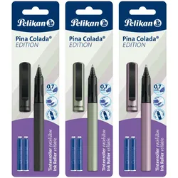 Pelikan Pina Colada Edition, Stick Pen, Gemischte Farben, Blau, 0,7 mm, Fein, Beidhändig