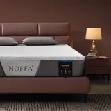 NOFFA Foam Matratze 140x200cm, Höhe 20cm,Memory Foam Mattress,Viskoelastische Schaumstoffmatratze,Öko-Tex Rollmatratze 140x200x20cm,Härtegrad H2,Bezug Waschbar