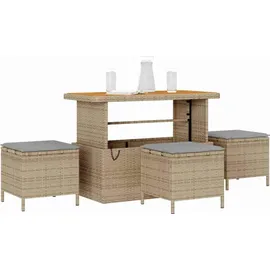 vidaXL Garten Essgruppe 4-tlg. Beige