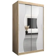 abiks möbel Schwebetürenschrank MADRYT 120 x 200 x 62 cm Weiß