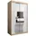 abiks möbel Schwebetürenschrank MADRYT 120 x 200 x 62 cm Weiß