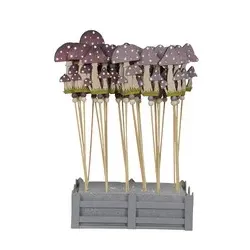 Holzpilz am Stab lila sortiert 631324000355 5x10cm 22cm Stab