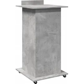 vidaXL Rednerpult mit Rollen Schublade Betongrau 55x55x107 cm