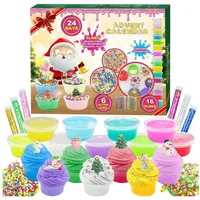 LuxusKollektion Spielzeug-Adventskalender DIY Schleim-Adventskalender 2024 Kinder Weihnachten 24 Tage