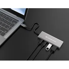 Conceptronic HUBBIES15G 4-Port USB 3.2 Gen-2 Hub, 10Gbps, USB-C x 2, USB-A x 2, 100W USB PD