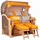 Mr. Deko Strandkorb Baltikum Bullauge Teak PE Grey Dessin 586)