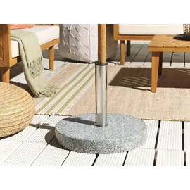 Beliani Schirmständer Granit/Edelstahl Ø 45 cm Grau
