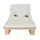Lemodo Babywippe Holz natur mit 5 cm starker, abnehmbarer Baumwollauflage