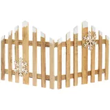ECD Germany Deko Holz Zaun 77 x 38 cm Braun