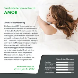 Fdm Matratze 140x200 cm, Oeko-Tex® Standard 100, Schlafzimmer, Matratzen Shop, Matratzen, Taschenfederkernmatratzen