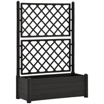 vidaXL Pflanzkübel mit Spalier 100 x 43 cm Grau