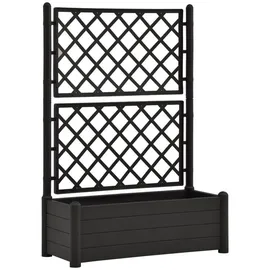 vidaXL Pflanzkübel mit Spalier 100 x 43 cm Grau