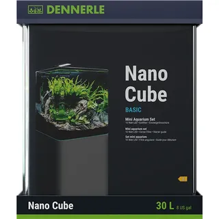 Dennerle Nano Cube Basic, 30 L - Mini Aquarium mit Abgerundeter Frontscheibe
