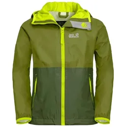 Jack Wolfskin Regenjacke Rainy (wind- und wasserdicht) khaki/grün Jugendliche