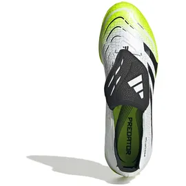 adidas Unisex Predator League Fold-Over Tongue Turf Football Boots, Cloud White/Core Black/Lucid Lemon, 48 2/3 EU