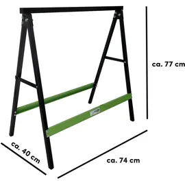 Baumarktplus Klappbock Sägebock Arbeitsbock klappbar 2er Set Traglast 200 kg/Paar Gerüstbock