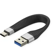 ROLINE USB 3.2 Gen 2 Silikonkabel, C-A, ST/ST, 10Gbit/s, Emark, schwarz, 11 cm