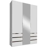 WIMEX Level 150 x 216 x 58 cm weiß mit Spiegeltüren und Schubladen